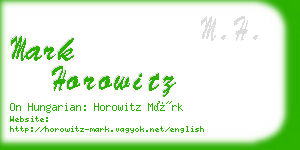 mark horowitz business card